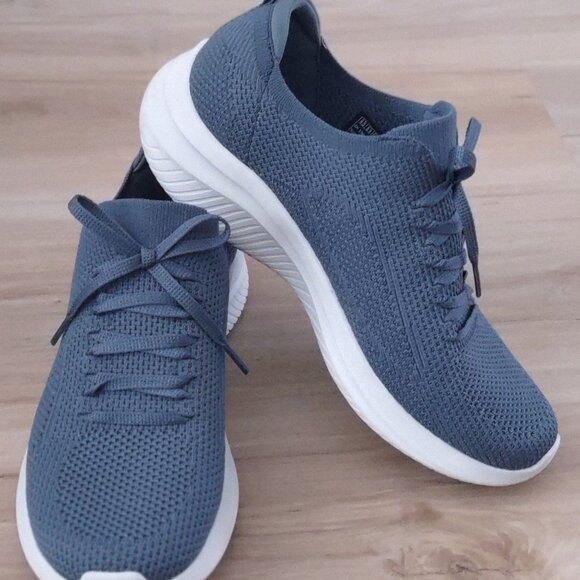 Slip on Skechers Air Cooled Memory Foam sneakers, Dusty blue, women's 8.5 - Picture 1 of 5